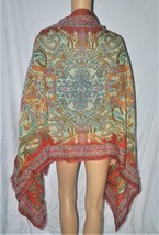 Smithsonian Jewel Tone Paisley Silk Blend Scarf Wrap 74&quot; L x 30&quot; W NIP - $39.99