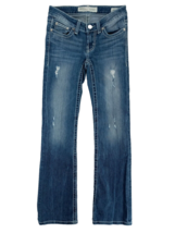 BKE Londyn Women&#39;s Size 25x31.5 Straight Blue Denim Jeans Distressed - £18.59 GBP