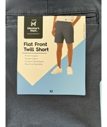Members Mark Flat Front Twill Short Men’s Size 32 Washed Indigo - $328.18 MXN