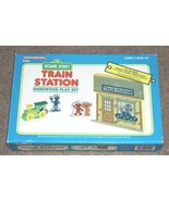 Sesame Street Train Station Hardwood Play Set #4525 - £42.99 GBP