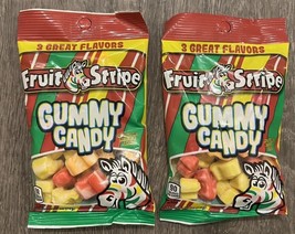 2 Bags Fruit Stripe Gummy Candy, 3 Flavors, 3.25 Oz Each Bag Ferrara Gum... - $19.75