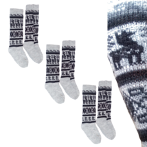 Alpaca Wool Socks for Mens. 3 PAIRS. Size: 9-11 US. Woven in Bolivia. - £25.57 GBP