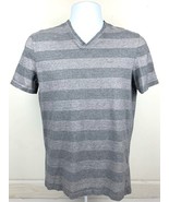 Michael Kors Mens Striped T Shirt Gray V Neck Size S 100% Cotton + FREE ... - €21,85 EUR