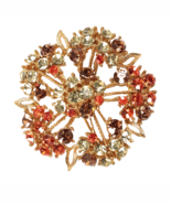 Vintage Brooch Multicolor 2 Inch Stunning Sparkle Excellent Condition - €15,54 EUR