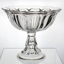 Lyon O&#39;Hara Loop Open Compote, Antique c.1870 Seneca EAPG 7 1/2&quot; H 8 7/8&quot; D - $30.00