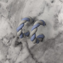 Zoe - Blue - Polymer Clay Earrings - £20.04 GBP