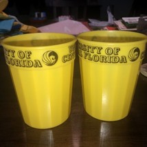 University Of Central Florida UCF Vintage Yellow Pladtic Cups - £10.82 GBP
