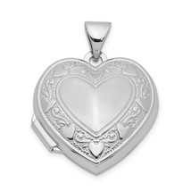 Silver  Heart Locket QLS45 - £60.21 GBP