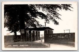 UK Featherstone The Park Purston Entrance Gates RPPC  Postcard D28 - £32.01 GBP