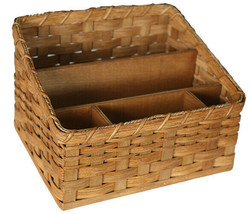 AMISH DESK ORGANIZER - Hand Woven Reed Basket in 2 Sizes &amp; 13 Finishes USA - €66,74 EUR+