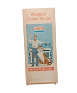 Retro 1957 Western United States Road Map Exxon Esso Tiger Oil and Gas A... - £21.66 GBP