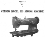 Consew 225 manual sewing machine instruction Enlarged Hard Copy - £8.69 GBP