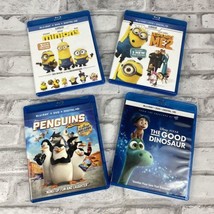 Animation Kids Blu-Ray Lot of 4 Minions Good Dinosaur Penguins Despicabl... - £19.90 GBP
