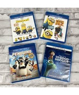 Animation Kids Blu-Ray Lot of 4 Minions Good Dinosaur Penguins Despicabl... - £20.22 GBP