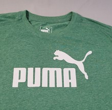 Puma T-Shirt Mens Large Green Puma Logo Graphic Print Short Sleeve Crew ... - $8.56
