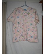 Pink Dots Dragonfly Scrub Top Medical Uniform HQ Basics - $134.70 MXN