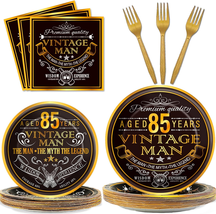 96 Pcs Vintage 85th Party Tableware Set Back in 1939 85th Theme Birthday Party - £20.70 GBP