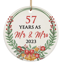 57 Years As Mr And Mrs 57th Weeding Anniversary Ornament Christmas Gifts Decor - £11.05 GBP