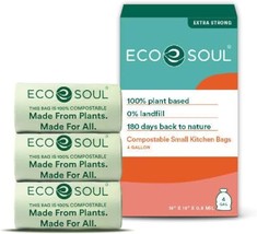 EcoSoul Home Compostable Small Kitchen Bags 4 Gallon Certified Compostable - €13,26 EUR