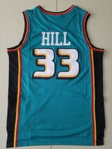 Men&#39;s Grant Hill #33 Jersey 1998/99 Throwback Pistons Teal Uniform - €40,61 EUR