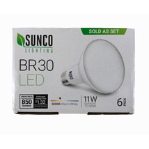 Sunco Lighting 6 LED Lights BR30 Warm White 3000K 11W 850 Lumens New - £20.33 GBP