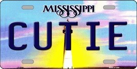 Cutie Mississippi Novelty Metal License Plate - £17.54 GBP