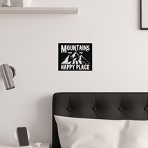 Mountains are My Happy Place Satin Finish Poster | Home Decor | Multiple... - $13.39+