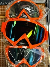 Motorcycle Motorbike Goggles MX Motocross Dirt Bike MTB ATV UTV Eyewear Orange - £18.68 GBP