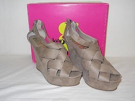 Kensie Girl New Womens Gavin Beige Wedge Sandals 9 M Shoes NWB - £54.60 GBP