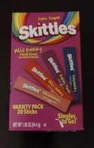 Skittles Wild Berry Variety Set Drink Mix Singles to Go 20-CT SAME-DAY SHIP - $8.95