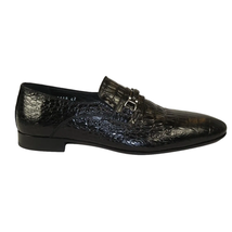 Men's GENIO Genuine Crocodile Embossed Leather Shoes Turkey 120371618 Black image 7