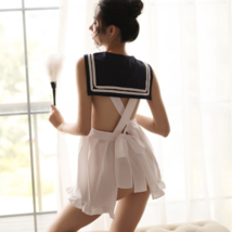 Open Back Sexy Student Cosplay Short Dress - £23.62 GBP