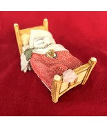 Vintage 1984 Peter Fagan Resin Cat Sleeping on Bed Hand Painted Scotland - $373.95 MXN