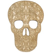 Mayan Skull 7x10 Laser Engraved Wood Silhouette - £23.49 GBP