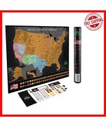 24x17 Scratch Off Map of America – Travel Tracker with Gift Ready Packaging - $41.57