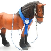 Chain Halter with Lead Rope and sash with rosette for Schleich Model Dra... - £13.32 GBP