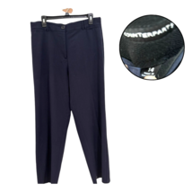 COUNTERPARTS Women’s Size 14 Navy Blue Flat Front Dress Pants Career Tro... - $19.75