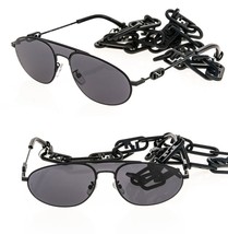 FENDI O&#39;LOCK 40072 Black FF Lock Logo Chain Unisex Metal Pilot Sunglass ... - $1,079.10