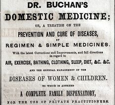 Leary And Getz Buchan Medical Book Advertisement 1841 Victorian Books DWZ3B - $23.81 CAD