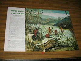 1964 Magazine Picture Ancient Duck Hunters Illustrated by John Syga - $10.75