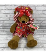 RUSS Bear County USA Strawberry Shortcake Outfit Sitting 20&quot; Plush Toy V... - £13.49 GBP