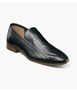 Stacy Adams Winden Moc Toe Perf Slip On Shoes oversized Black 25645-001 - $115.00