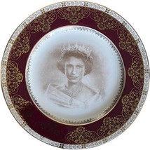 Vintage 1953 Coronation Queen Elizabeth Commemorative Plate England Picture 10&quot; - £18.43 GBP