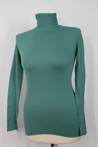 United Colors Benetton OS Green Stretchy Long Sleeve Turtleneck Top - £16.32 GBP