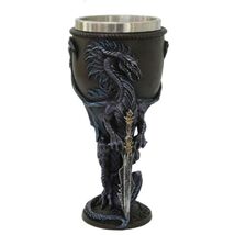 Stone Blade Dragon Goblet Chalice Wine Cup New - $36.98