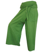 FISA17 green Fisherman Pants Fisher Wrap Thai Yoga pants trousers Sport ... - £13.53 GBP