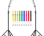 Vallkay 9 Color Filters 5600K Dimmable Portable Stand For Live - £79.42 GBP
