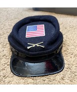 Vintage Broner Hat Cap Navy Black Military USA - £55.05 GBP