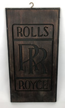 Rolls Royce Automobiles 18&quot; x 9.25&quot; Wood Wooden Garage Man Cave Sign - LOOK - £23.88 GBP