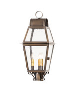 Irvins Country Tinware Outdoor Post Light in Solid Weathered Brass - 3 L... - £451.05 GBP